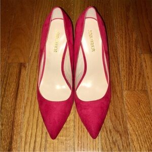 Jenn Ardor Red Suede Pumps
